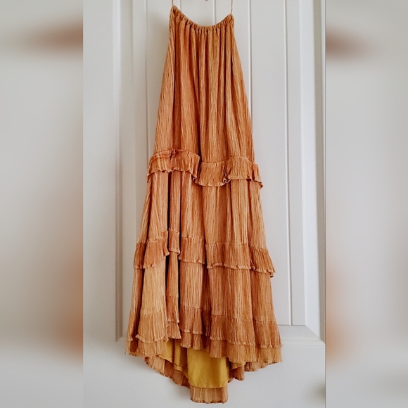 Lulu's yellow ruffled halter dress - Picture 3 of 6